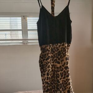 Charlotte Russe Black and Silver Shimmer Top